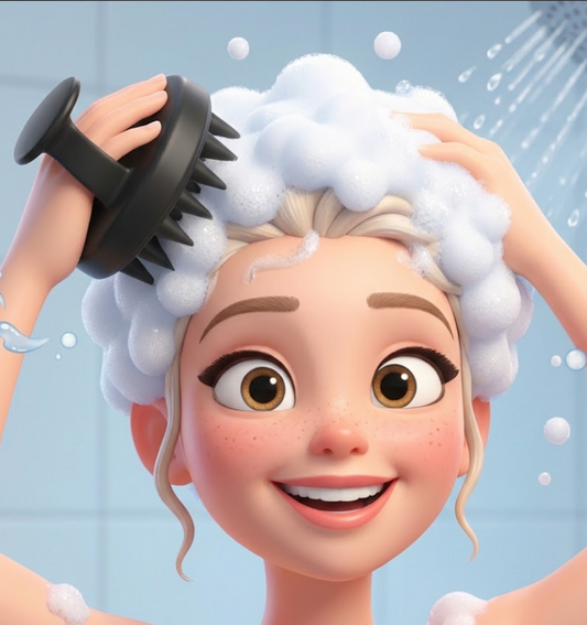 Deep Cleaning Silicone Hair Scalp Scrubber Brush