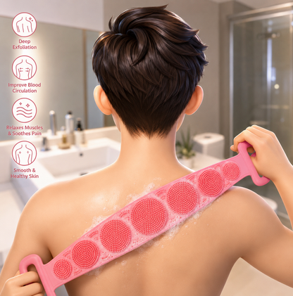 Silicone Back Scrubbing Bath Belt