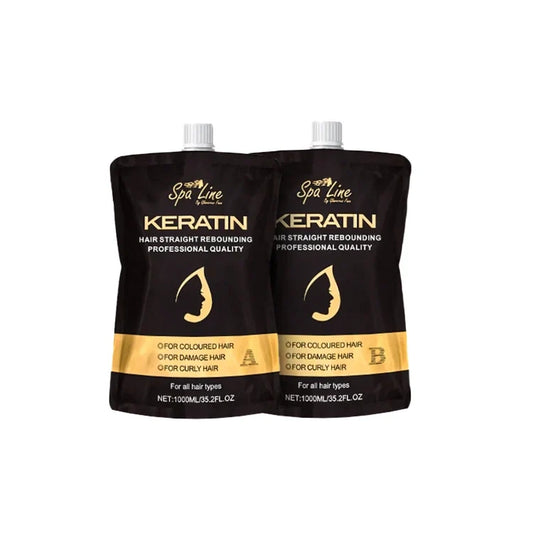 Spa Line By Glamorous Face Keratin Professional Hair Straight Rebounding