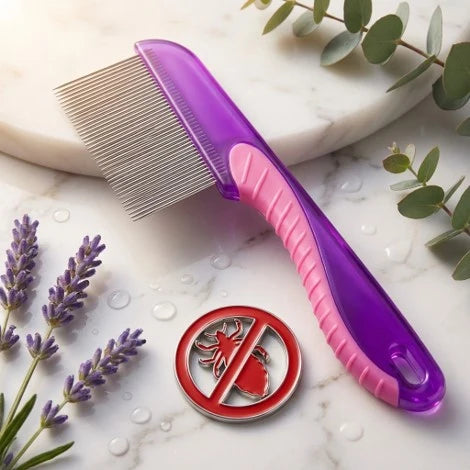 Stainless Steel Fine-Tooth Nit & Hair Lice Comb