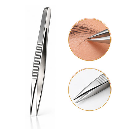 Precision Pointed Tweezers for Eyebrows & Ingrowing Hair