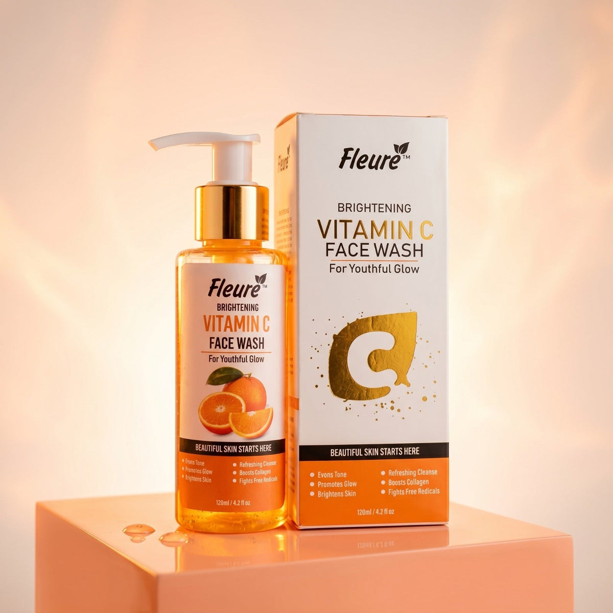 Fleuré Ultra Brightening Vitamin C Face Wash for Radiant Glow