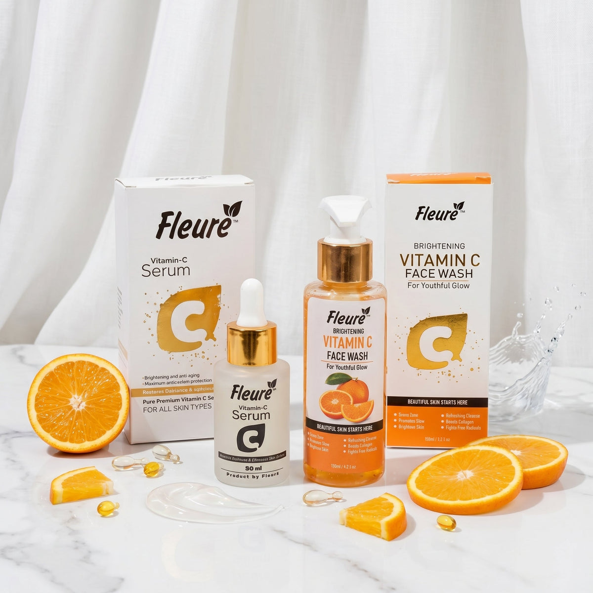 Vitamin C Serum and Face Wash Duo by Fleuré