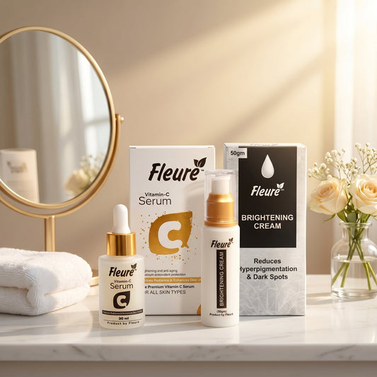 Fleuré Glow Bundle Vitamin C Serum and Brightening Cream