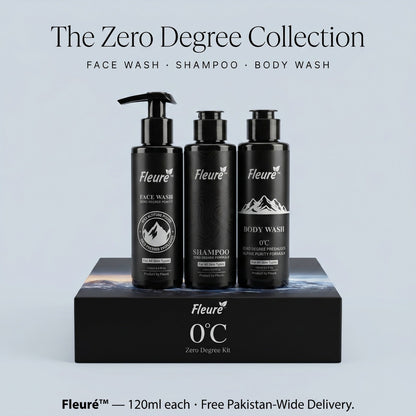 Zero Degree Kit - Menthol Face Wash, Body Wash & Shampoo