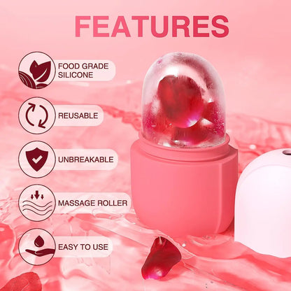 Silicone Face Ice Roller - Skin Massage Cooling Tool