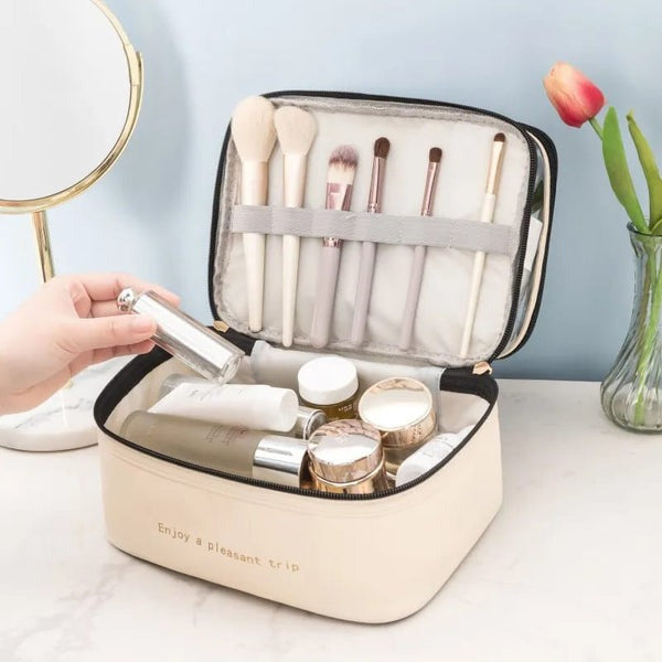 Dual-Zip Travel Cosmetic Organizer