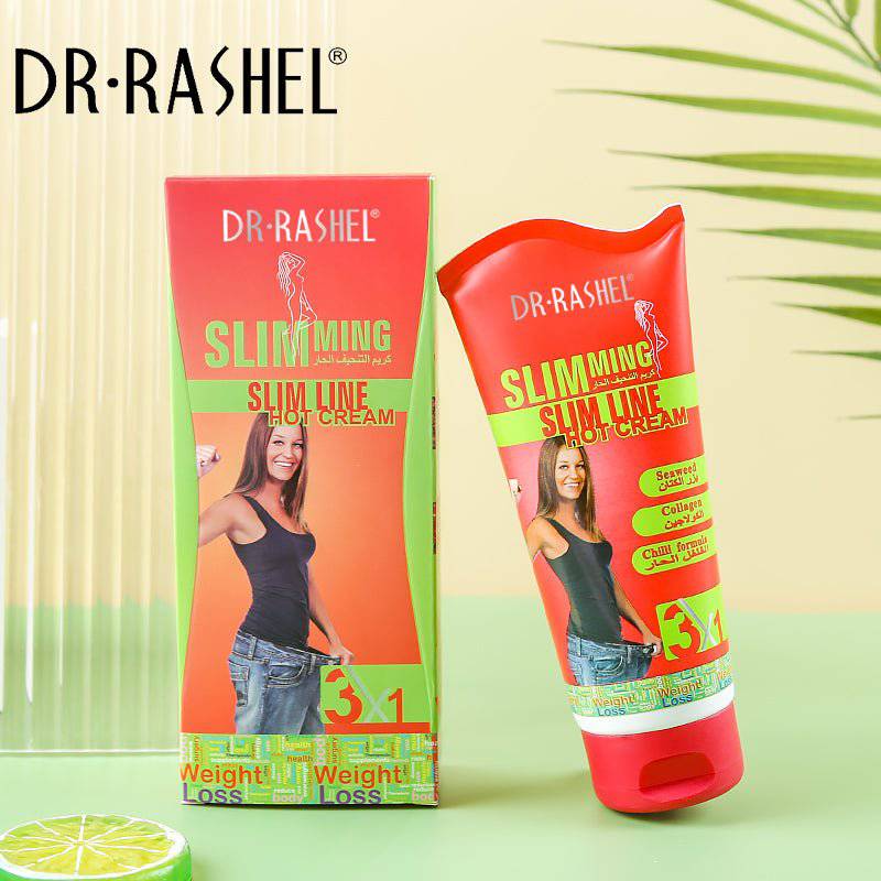 Dr.Rashel 3 in 1 Chili Slim Line Hot Cream with Seaweed Collagen & Chili Formula For Slim Fit - 150gms