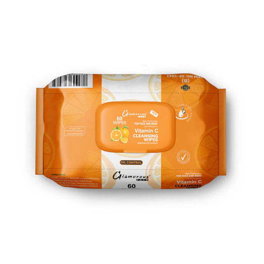 Glamorous Face Cleansing Makeup Remover Wipes Large 60 Pieces