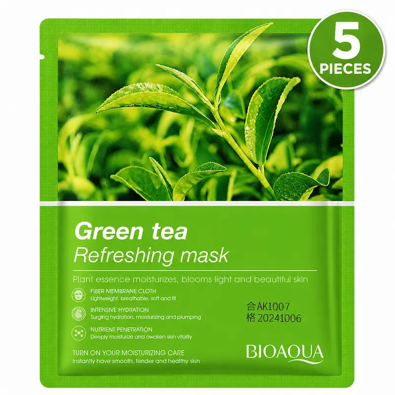 BIOAQUA Green Tea Refreshing Face Sheet Mask 25ml