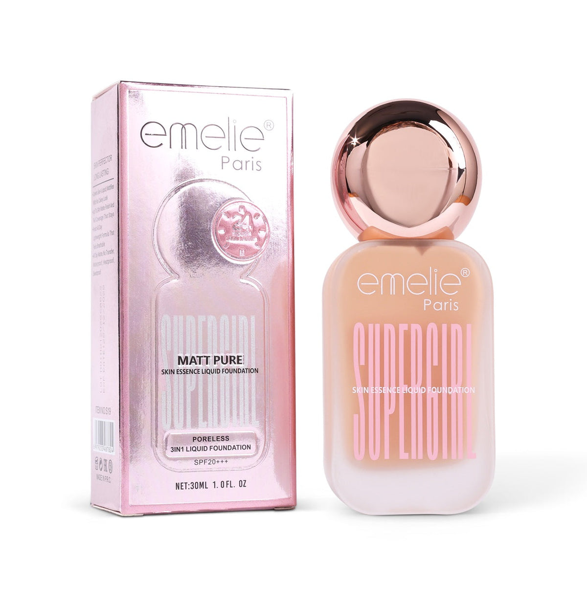 emelie® Paris Matt Pure Skin Essence Liquid Foundation SPF20+++