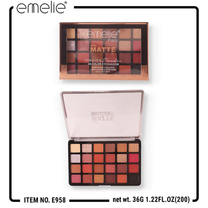 emelie® Matte Maker for Eye’s 24-Color Eyeshadow Palette
