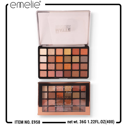 emelie® Matte Maker for Eye’s 24-Color Eyeshadow Palette