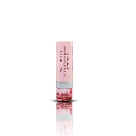 Glamorous Face Matte Lipstick Vitamin E & Aloe Vera Extracts (Pink Case) (40 Colors)
