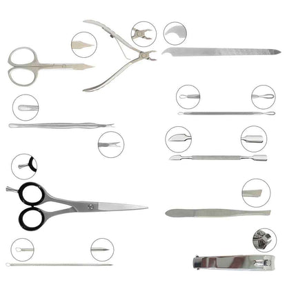 Glamorous Face 10 Pieces Professional Manicure Tool Kit