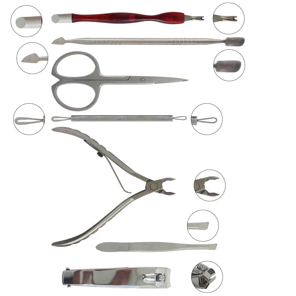 Glamorous Face 13 Pieces Professional Mani Pedi Tool Kit