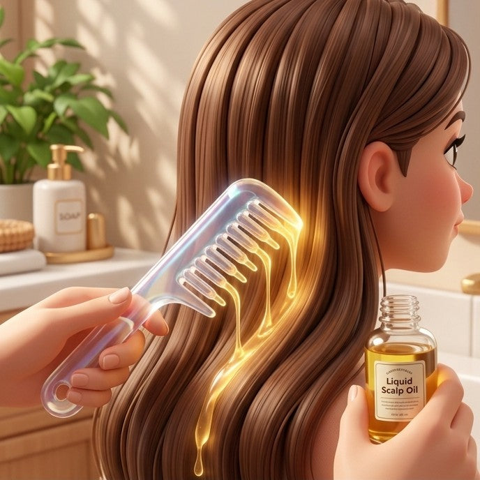 Refillable Scalp Liquid Applicator Comb Hair Serum & Oil Dispenser