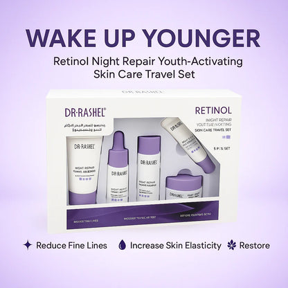 DR.RASHEL Retinol Night Repair Youth-Activating Skin Care Travel Set (5-Piece)